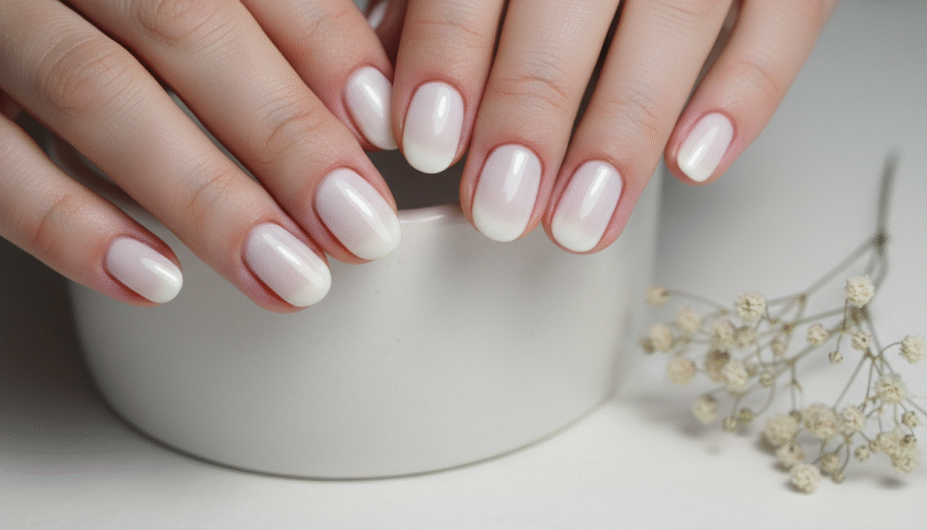 Milky White Nails